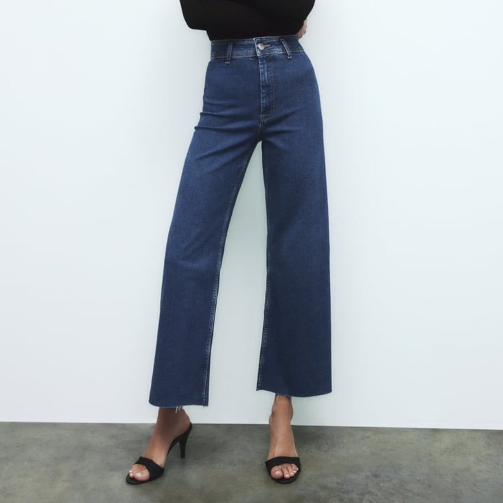 Zara Marine Straight Blue Jeans
